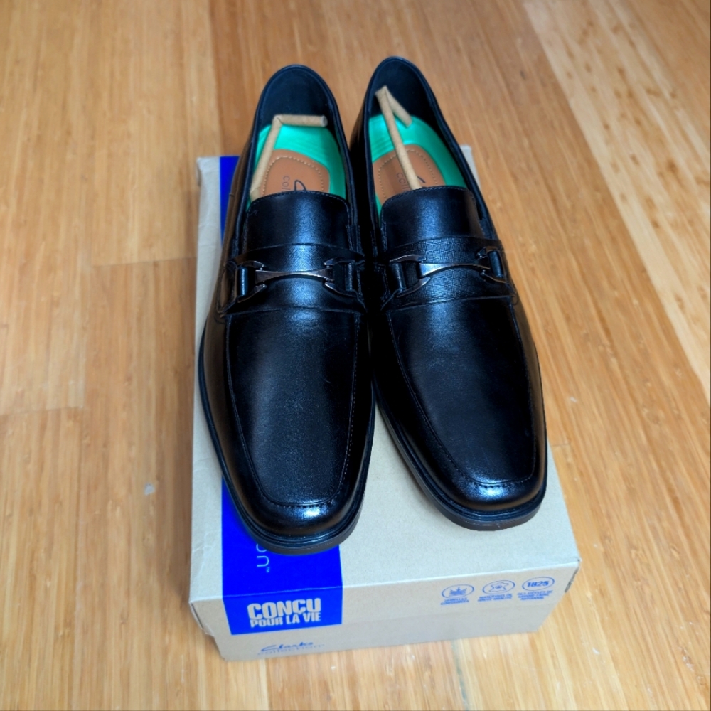 Men's Collection Clarkslite Bit Slip On Loafers Dress Shoes - Picture 2 of 8